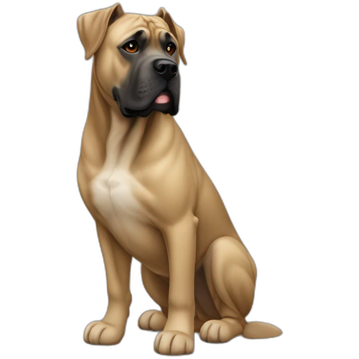 dog Cane Corso color fawn full body emoji