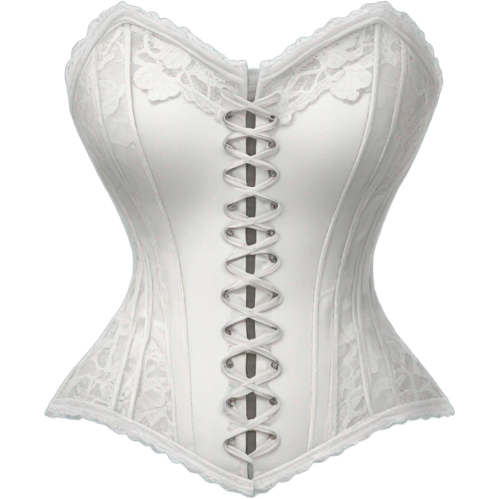 White corset with lace  emoji