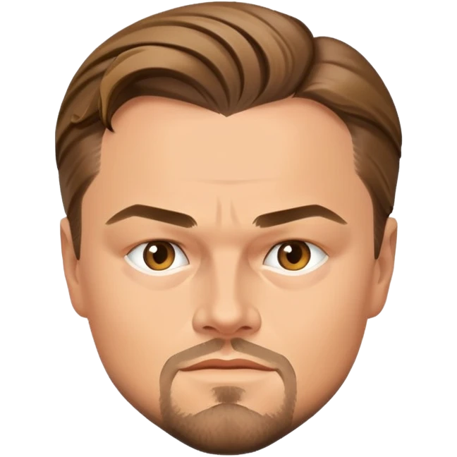 Leonardo DiCaprio face portrait emoji