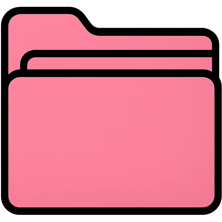 pink document folder with tab emoji