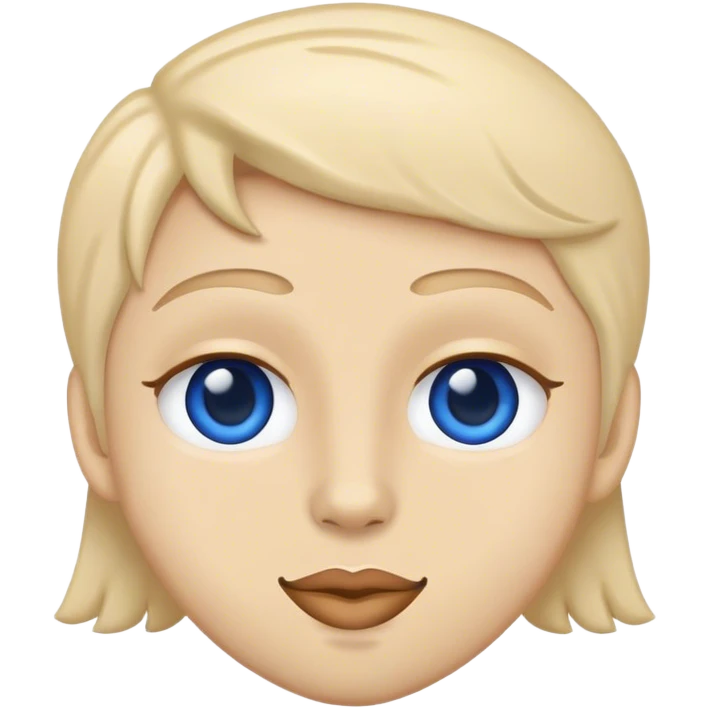 Navy blue heart eyes face emoji