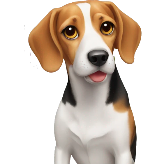 beagle with balloons emoji
