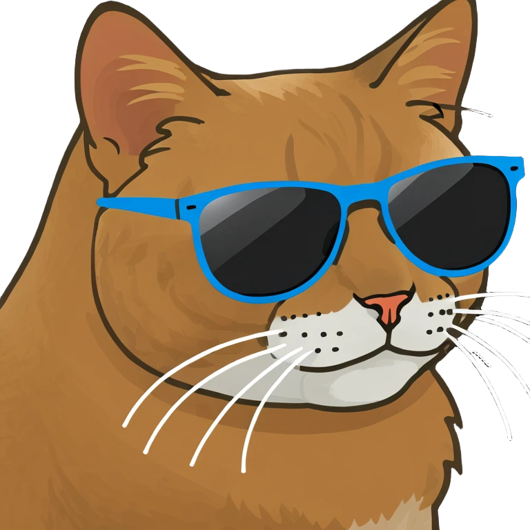 Cat with sunglasses emoji