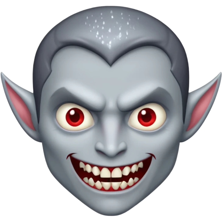 glitter gray dent vampire  emoji