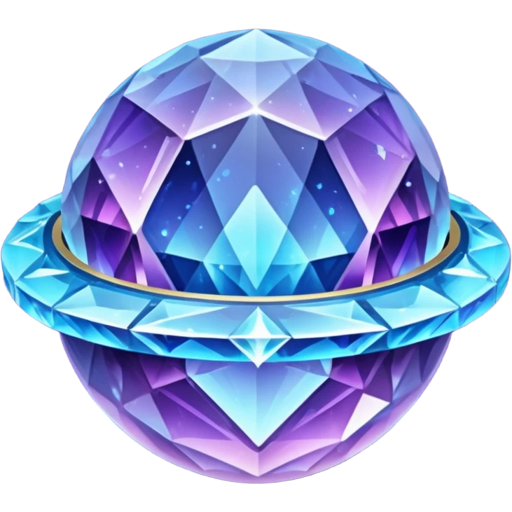 planet, Crystal Planet, surface covered in glowing crystals, have ring emoji