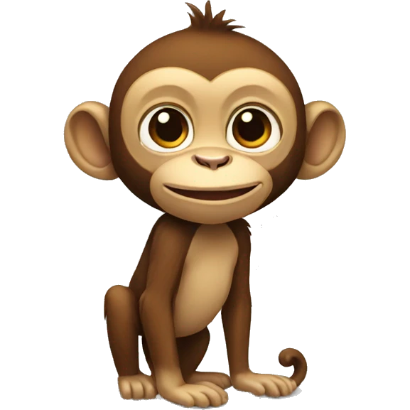 Monkey was standing  emoji