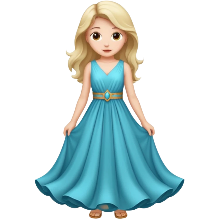 A girl that has a big dress on  emoji
