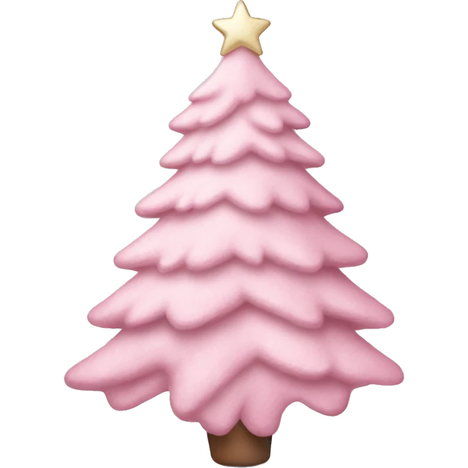 pastel pink christmas tree emoji