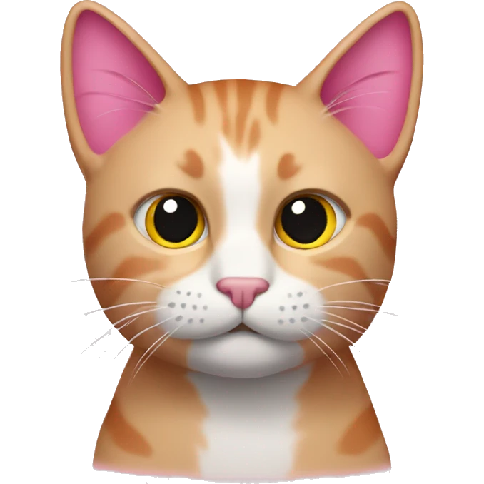 create a pink cat emoji