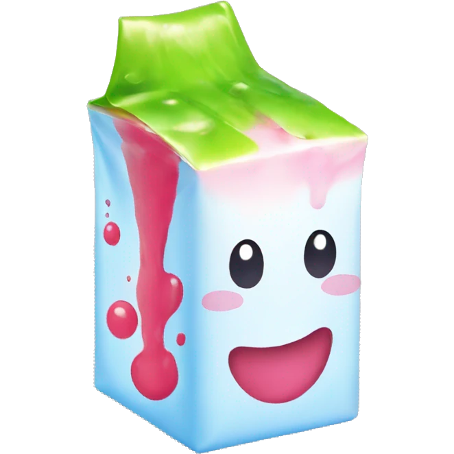 cute japanese Juice box with slime  emoji
