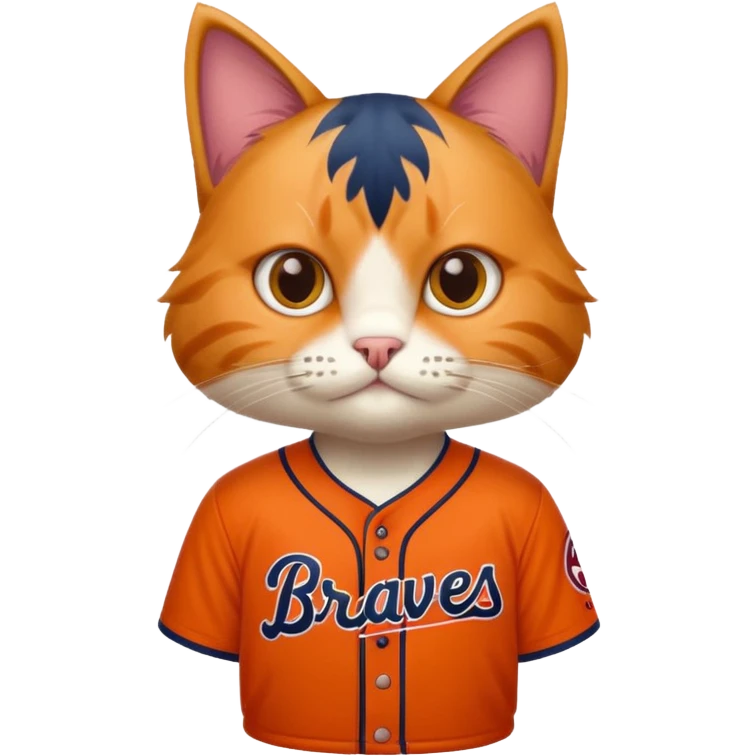 Cat with braves Jersey  emoji