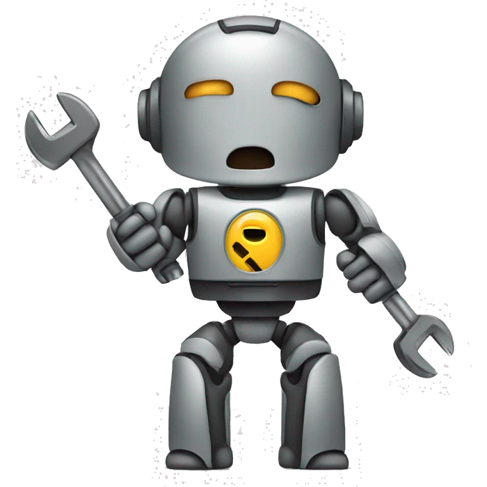 robot with wrench tool emoji
