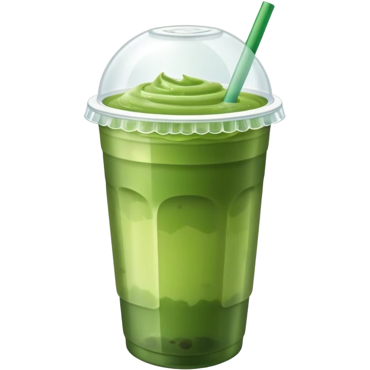 iced matcha plastic cup with lid emoji