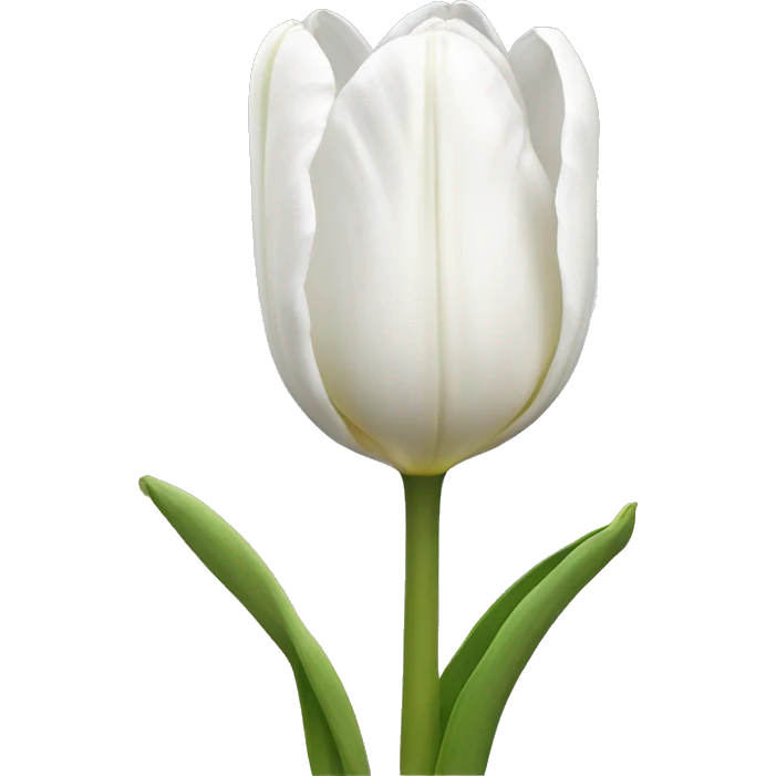 White tulipans  emoji