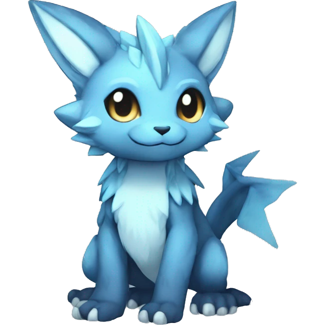 a anthro chibi-style dark-type-ice-type Fakémon-hybrid full body emoji