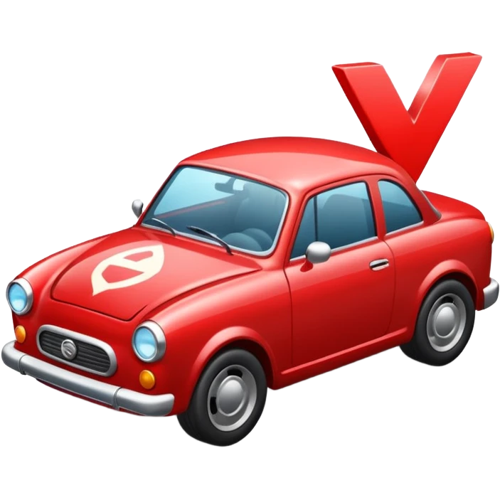 car with a check mark emoji