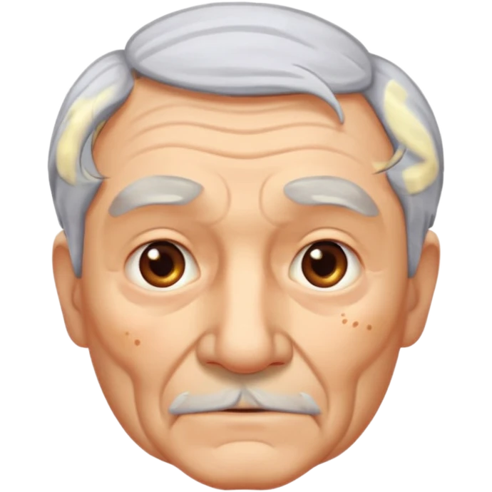 old man with wrinkles, age spots, and gray hair emoji