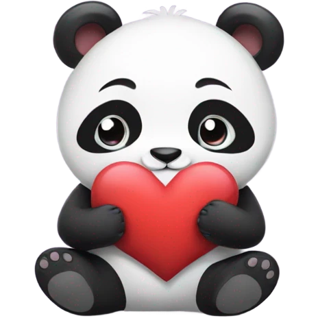 Panda with love  emoji