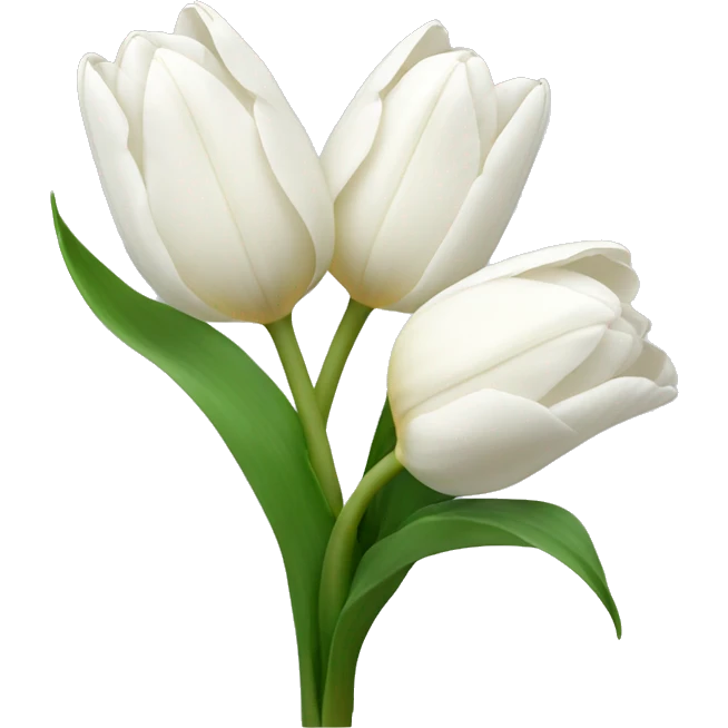 Bouquet of white tulip emoji