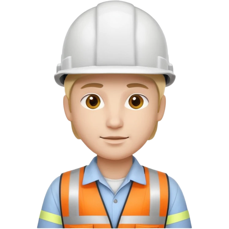 Ingeniero civil con casco blanco  emoji