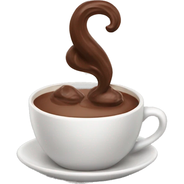 Hot chocolate is  emoji
