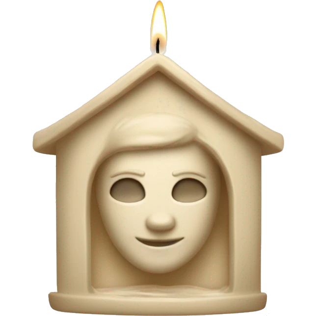 Beige luxurious home candle emoji