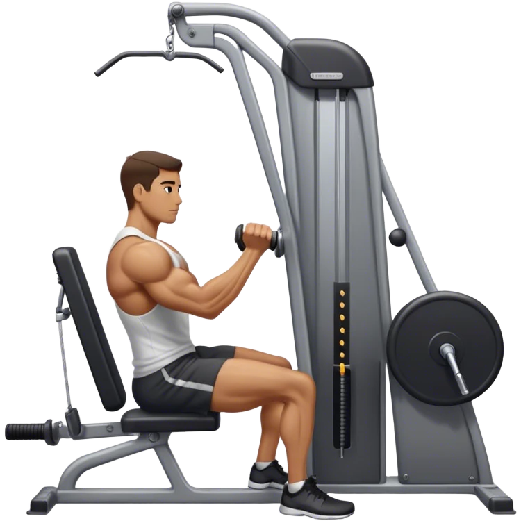 side-view man cable-machine tricep-pushdown emoji