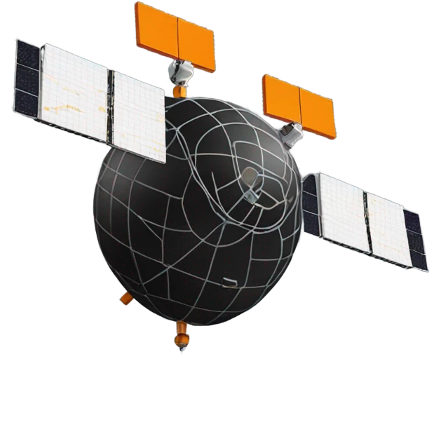 A satellite black and orange using this orang #FC5000 emoji