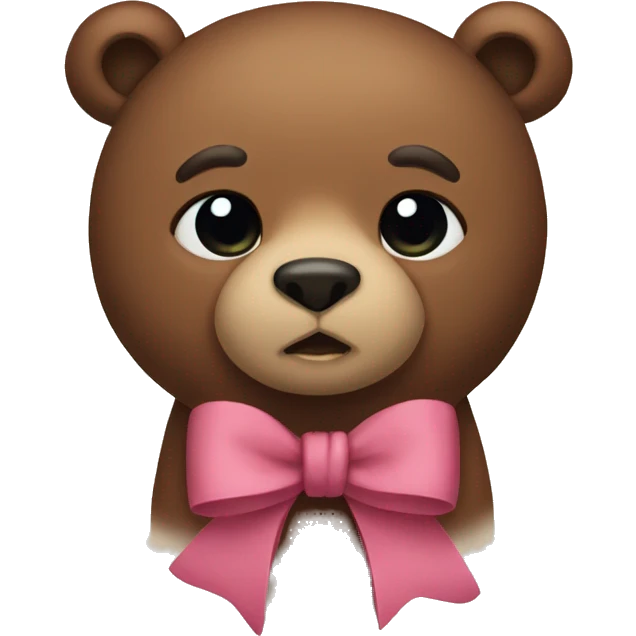 bow with bear emoji