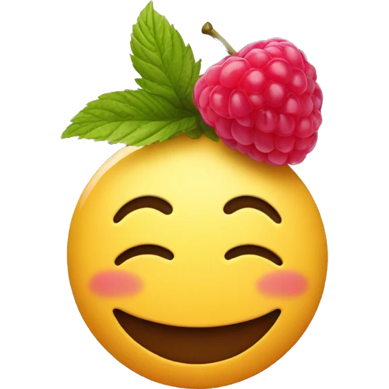 Smiley with raspberry emoji