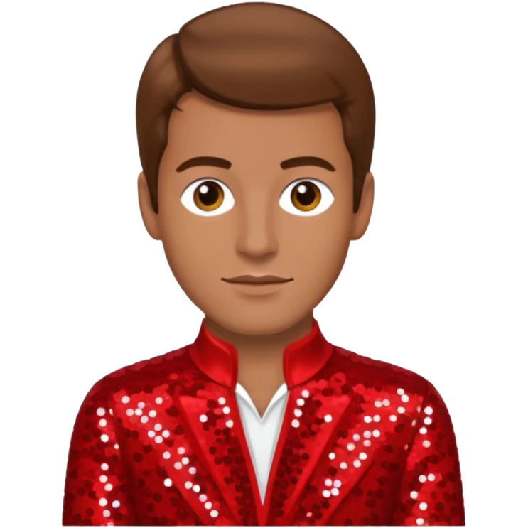 Peter Allen with Brown Hair, Red Sequin Outfit emoji