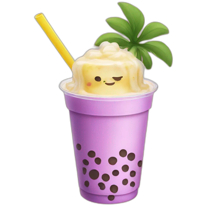 tropical bubble tea emoji