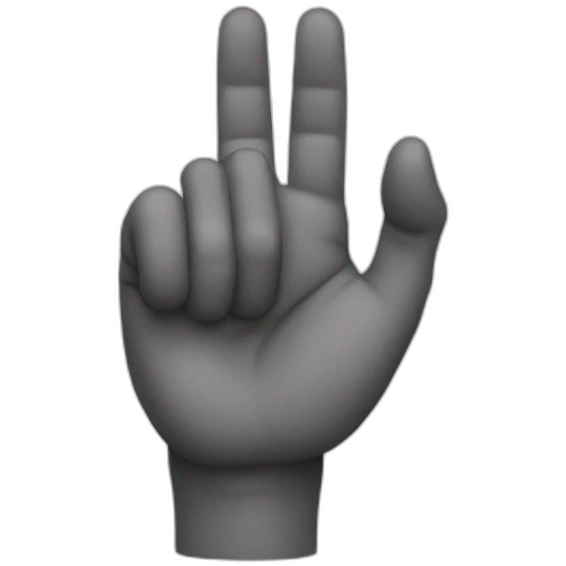 hand with thumb and index finger extended emoji