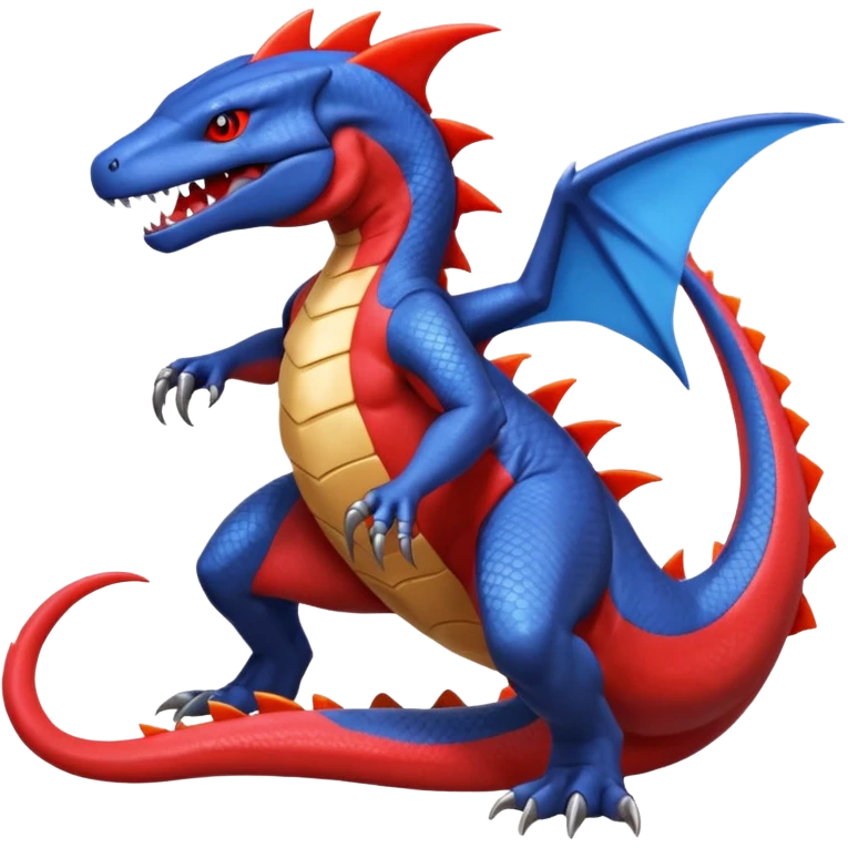 Salandit-Salamence-Garchomp-Fakémon-hybrid-creature (full body)  emoji