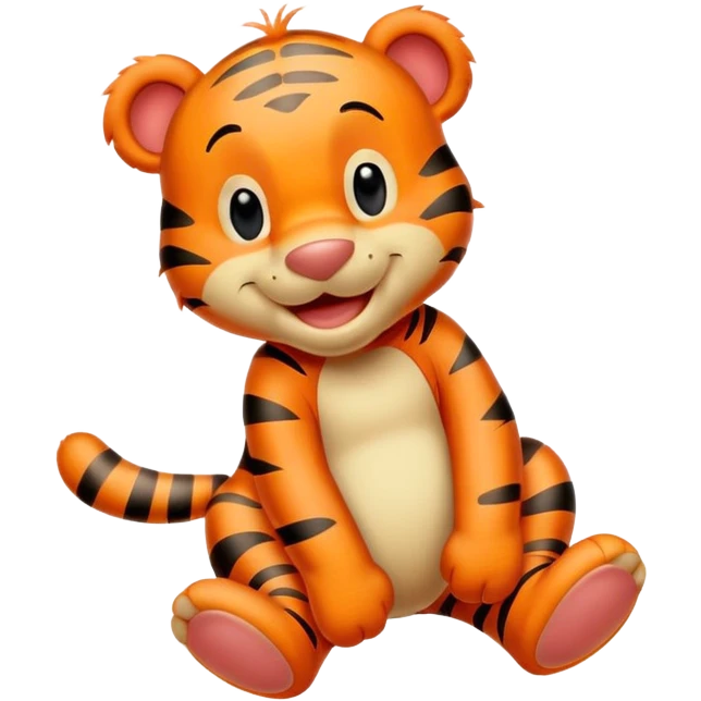 Tigger from Winnie the Pooh, bouncy and cheerful emoji