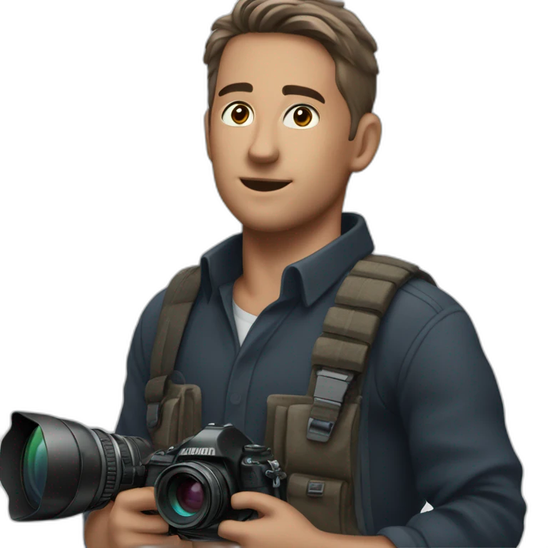 boy with camera and shirt emoji