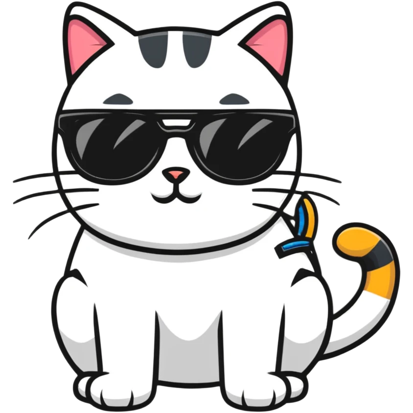 Cat with sunglasses emoji