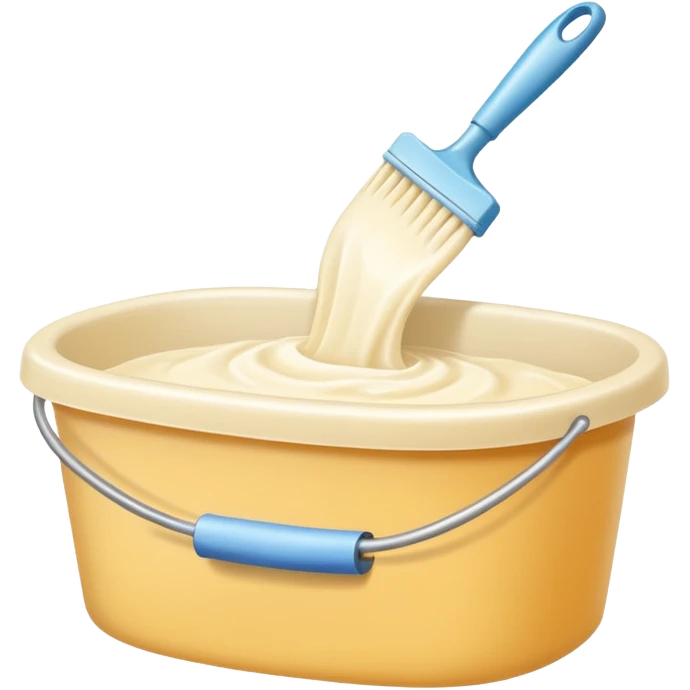 Realistic cleaning essentials with cream color emoji