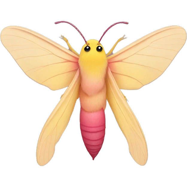 Rosy maple moth emoji