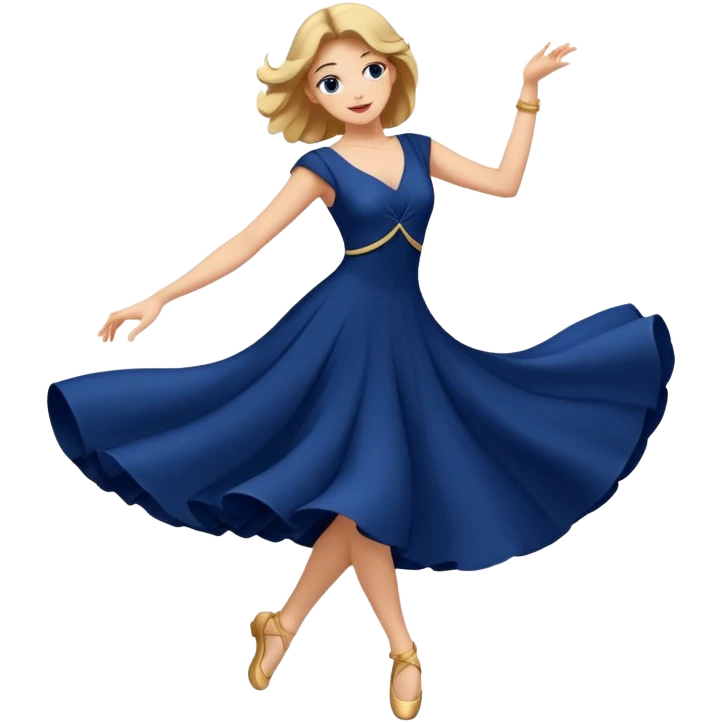 Navy blue dance emoji