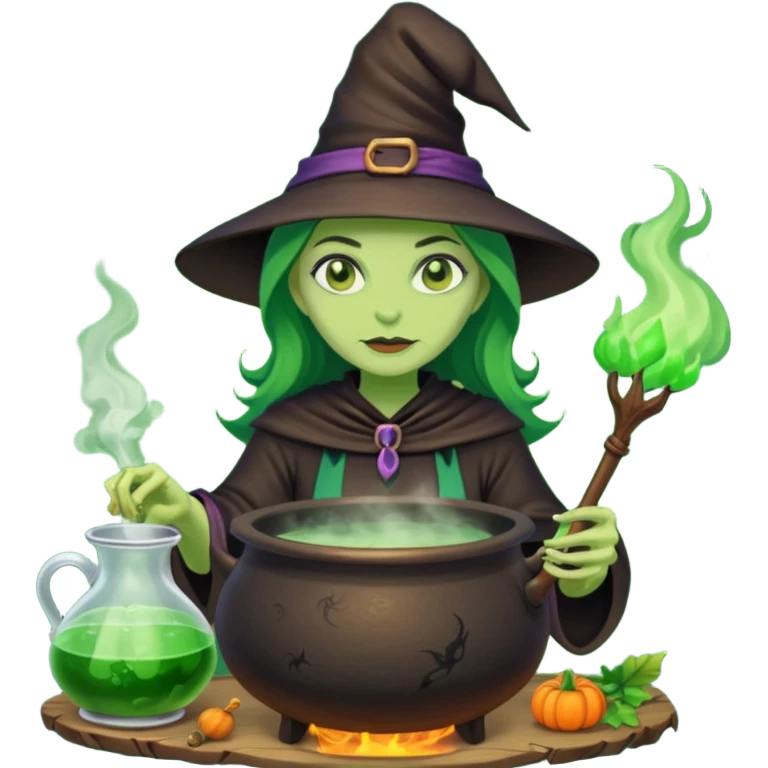 green witch cooking potion emoji