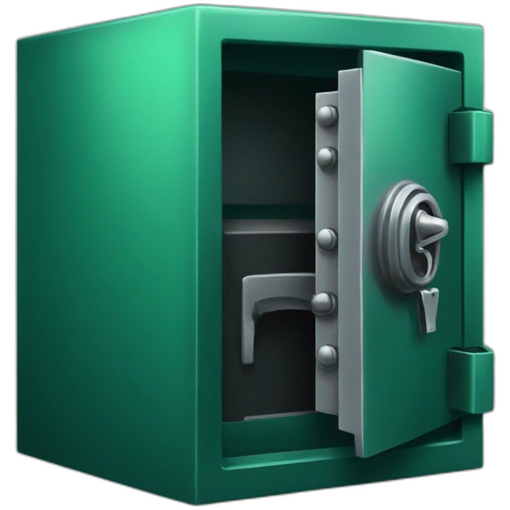 open safe, emerald emoji