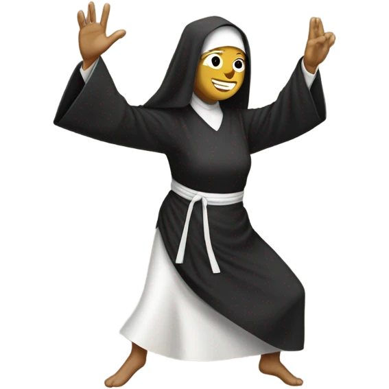 Nun doing Gangnam style  emoji