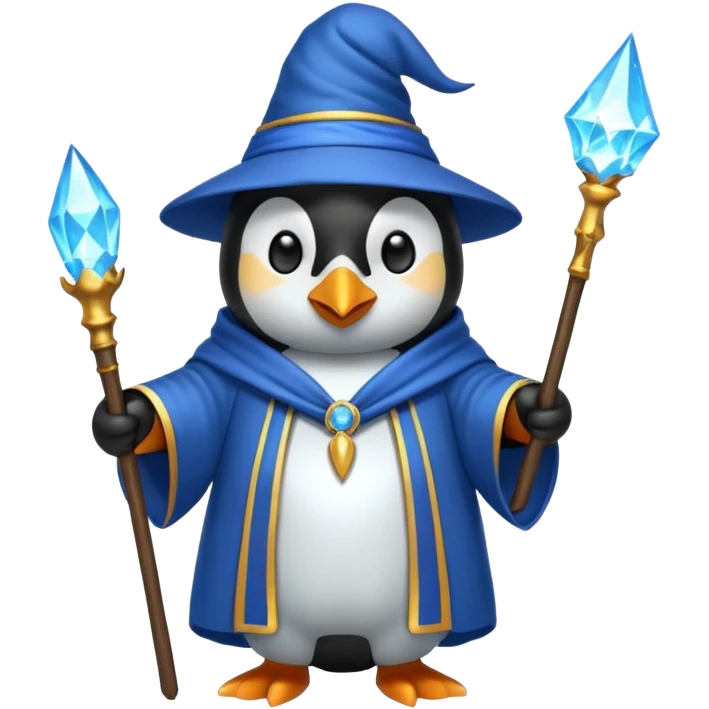 Penguin Wizard emoji