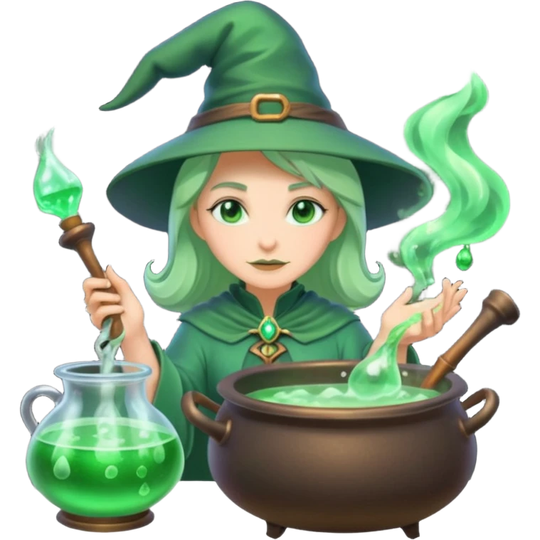 green witch cooking potion emoji