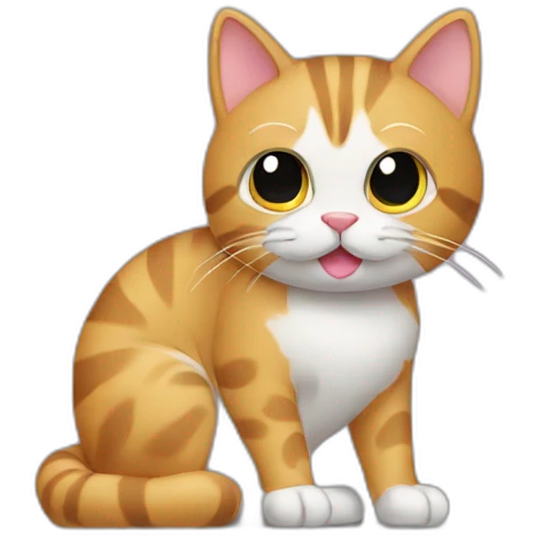 cat doing backend software on laptop emoji