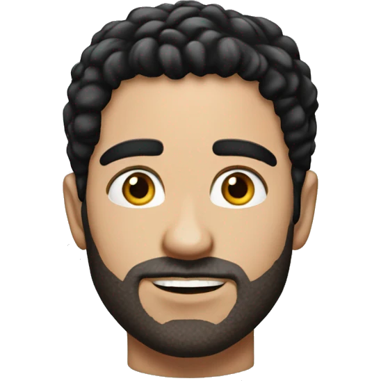 black haired stubble white male portrait, masterpiece, hd, realistic, more realistic emoji