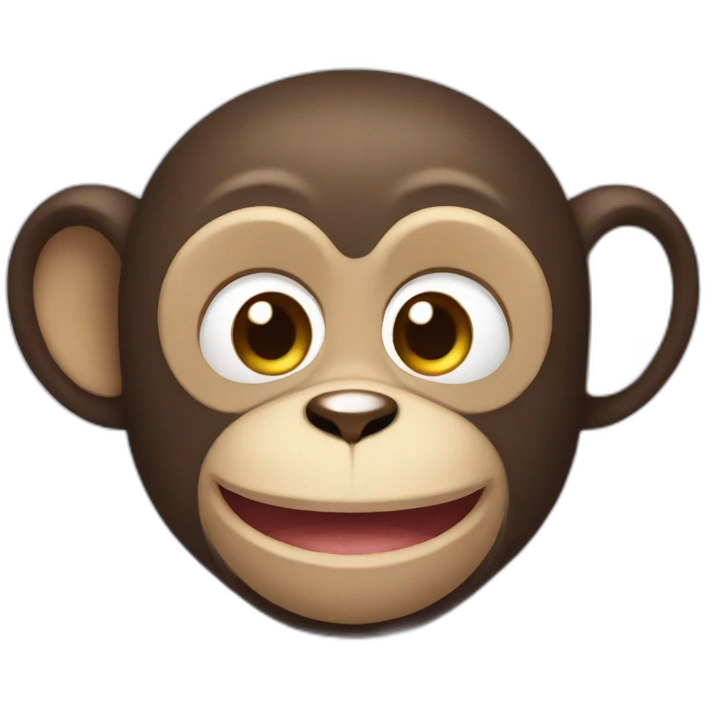 Monkey happily blushing and saying “choppii” emoji