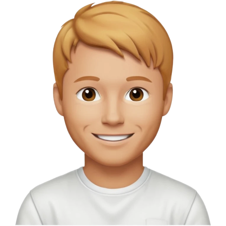 Brian Littrell from Backstreet Boys with reddish blonde hair, white outfit emoji
