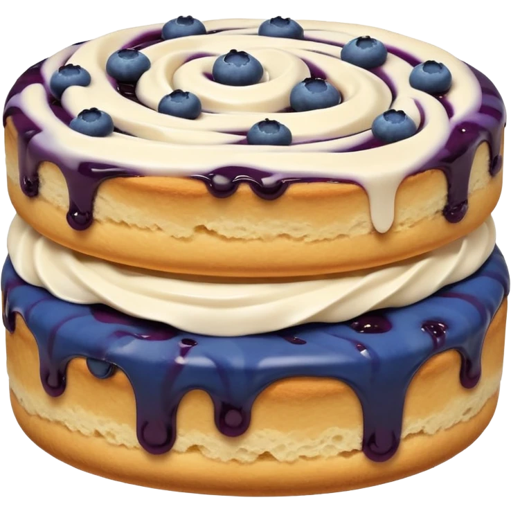 blueberry biscuit with no filling and icing swirl on top emoji